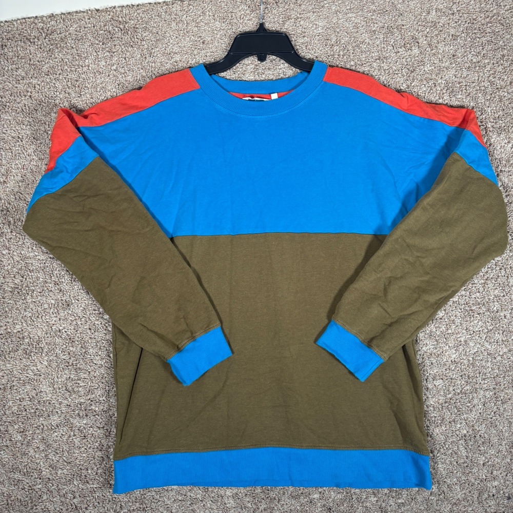 Cotopaxi Mens Bandera Organic Colorblock Crewneck Sweatshirt  Large L